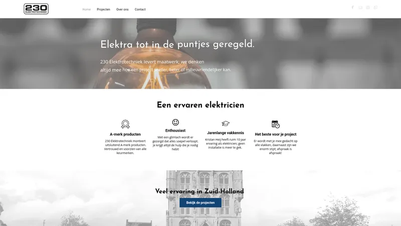 Website van 230 Elektrotechniek