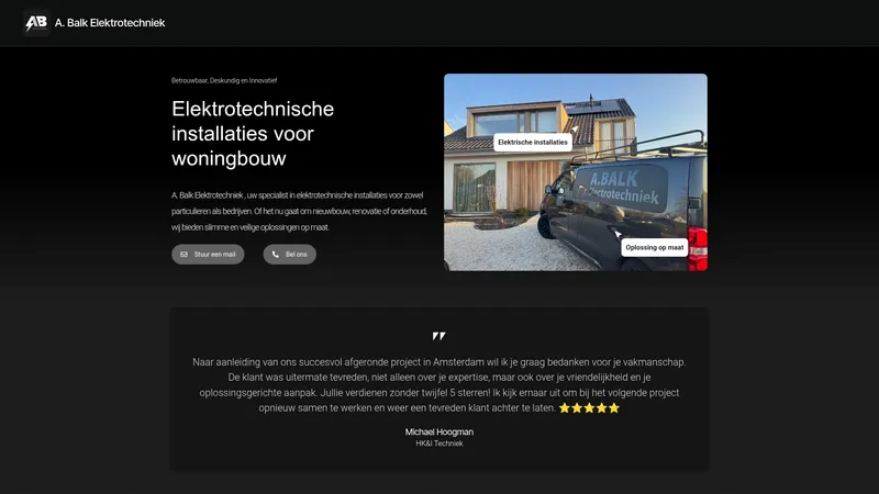 Website van A.Balk Elektrotechniek