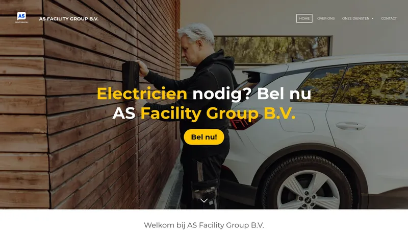 Website van A&S Elektrotechniek