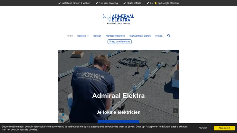 Website van Admiraal Elektra