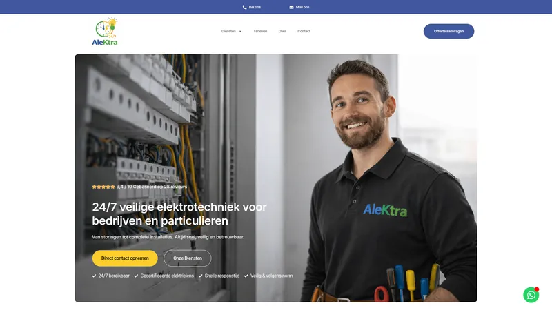 Website van AleKtra 24/7