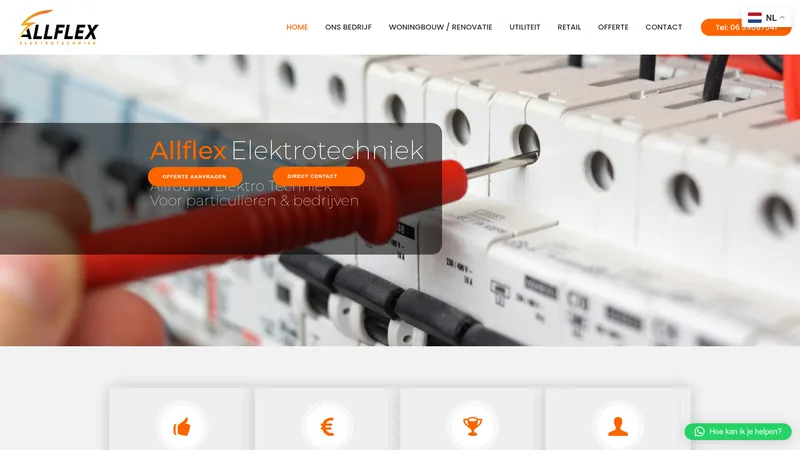 Website van Allflex Elektrotechniek