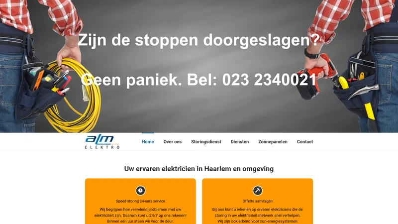 Website van ALM Elektro