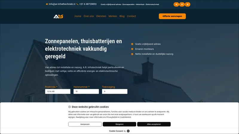 Website van AR-Infratechniek