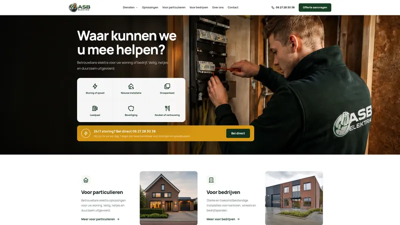 Website van ASB Elektra