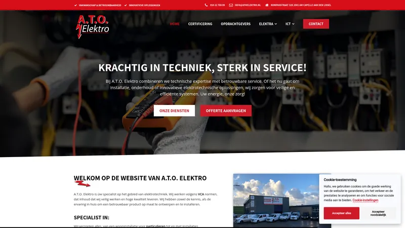 Website van ATO Elektro BV