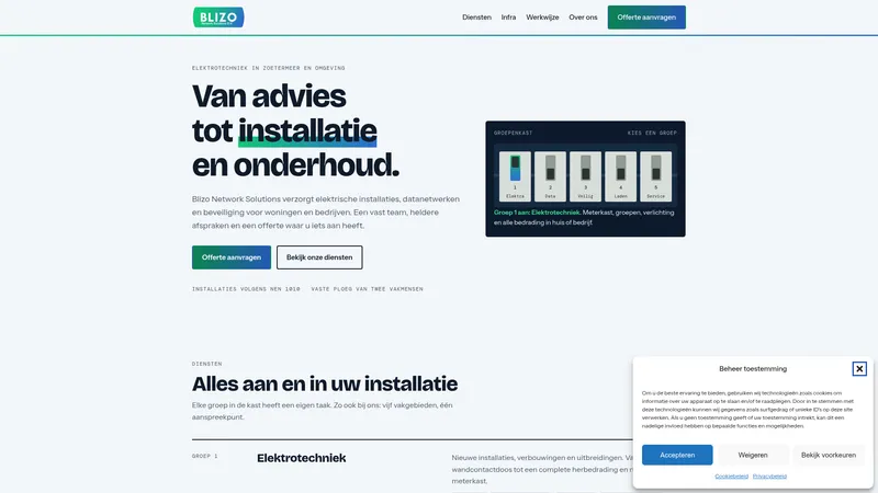 Website van Blizo Network Solutions B.V.