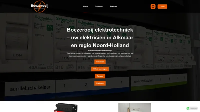 Website van Boezerooij Elektrotechniek