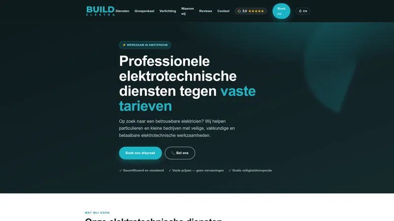 Website van Build Elektra