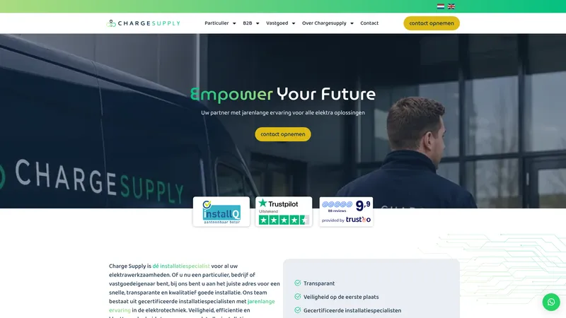 Website van Charge Supply BV