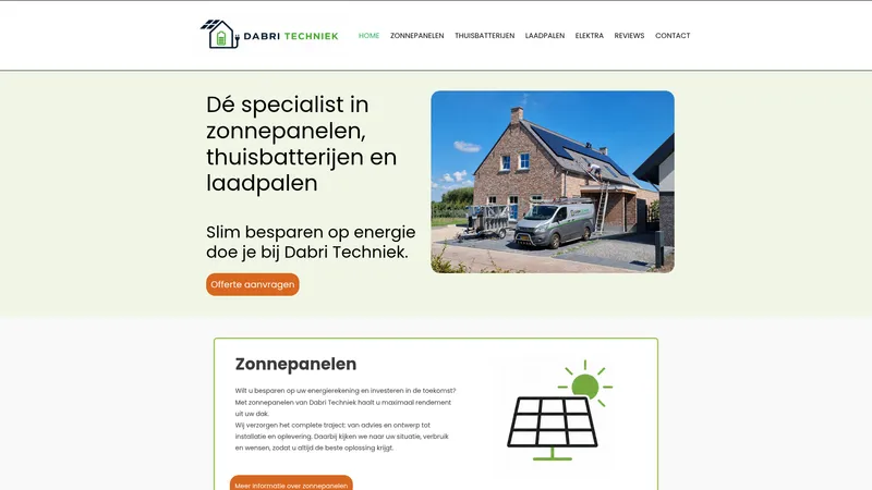 Website van Dabri Techniek