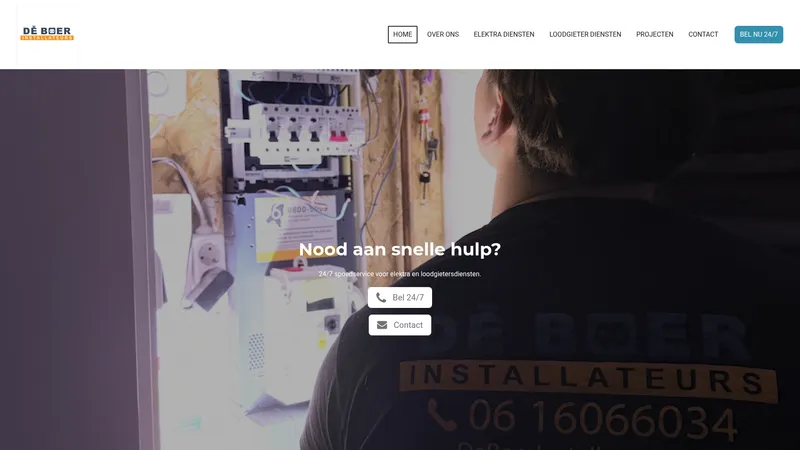 Website van De Boer installateurs