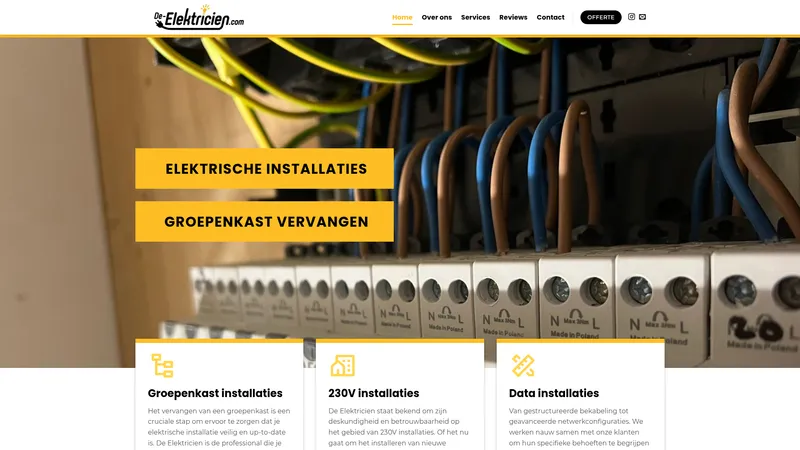 Website van De Elektricien