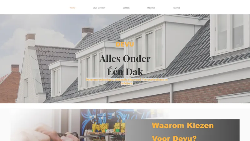 Website van Devu b.v.