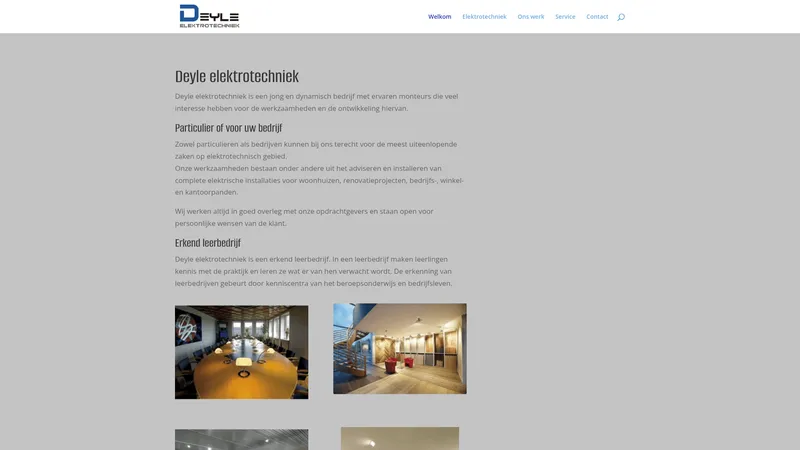 Website van DEYLE Elektrotechniek