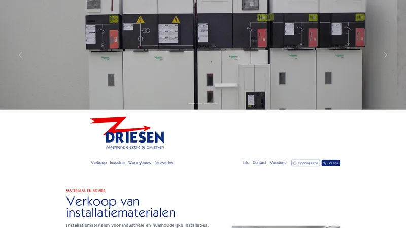 Website van Driesen Algemene Elektriciteitswerken