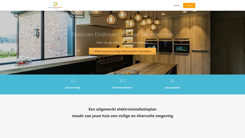 Website van Driessen Elektrotechniek