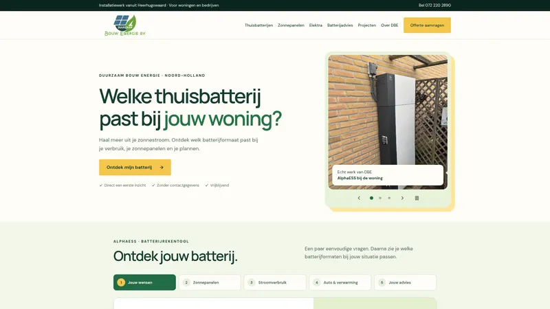 Website van Duurzaam bouw energie B.V.