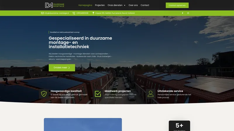 Website van Duurzame Montage Techniek