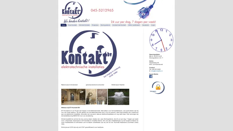Website van E.T.I. Kontakt B.V.