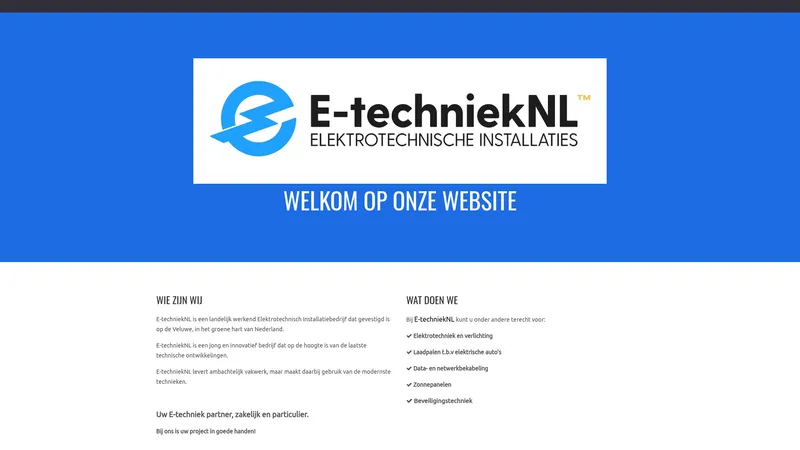 Website van E-techniekNL