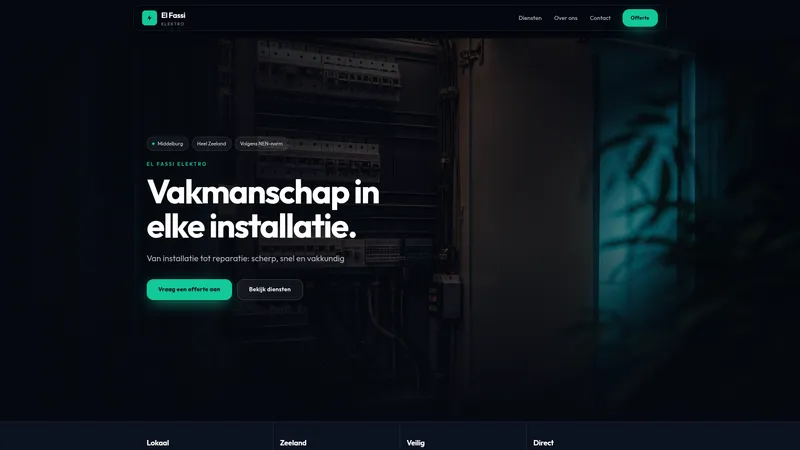 Website van El fassi Elektro