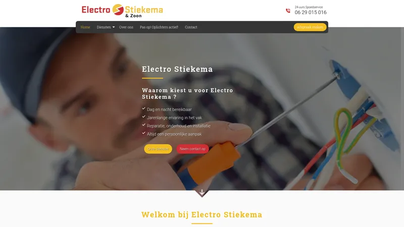 Website van Electro Stiekema