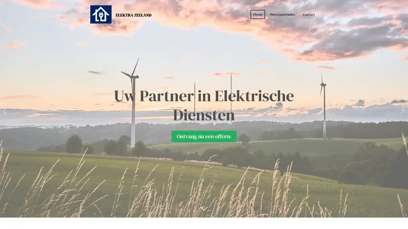Website van Elektra Zeeland