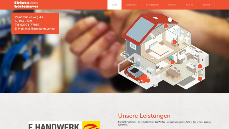 Website van Elektro Göstemeyer GmbH & Co. KG