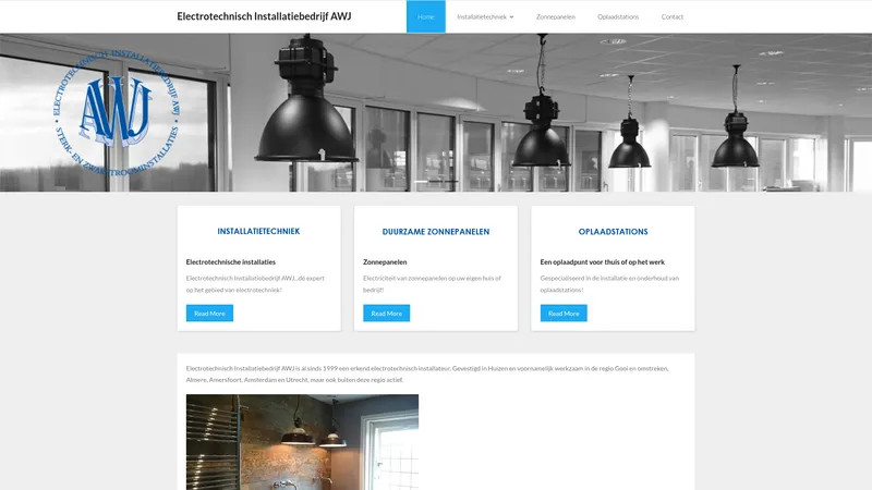 Website van Elektrotechnisch Installatiebedrijf A.W.J.