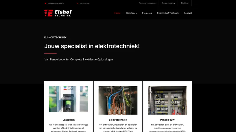 Website van Elshof techniek