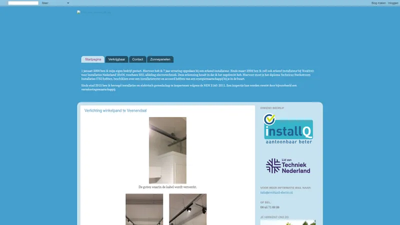 Website van Everhard Electrotechnisch Installatiebedrijf