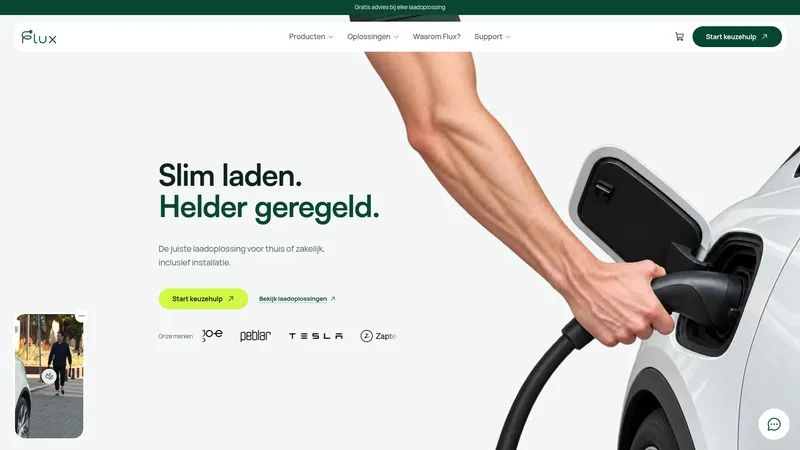 Website van Fluxcharging B.V