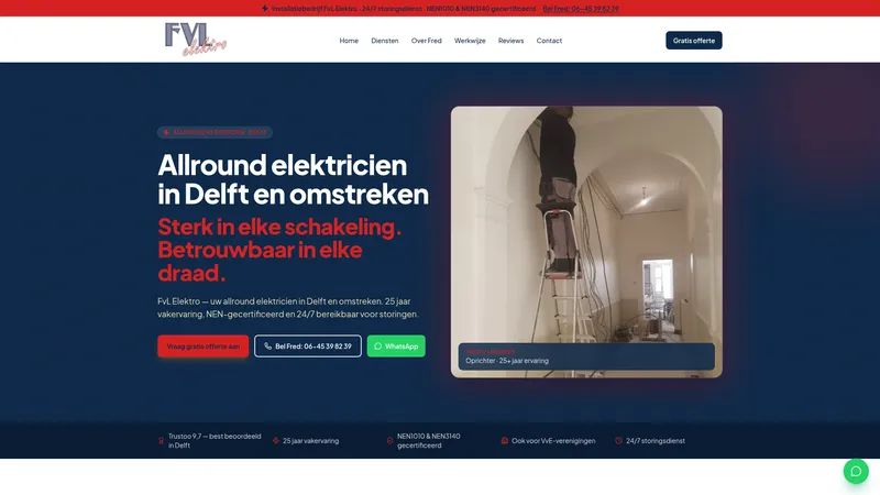 Website van FvL Elektro