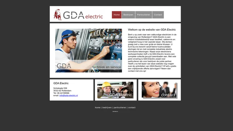 Website van GDA Electric