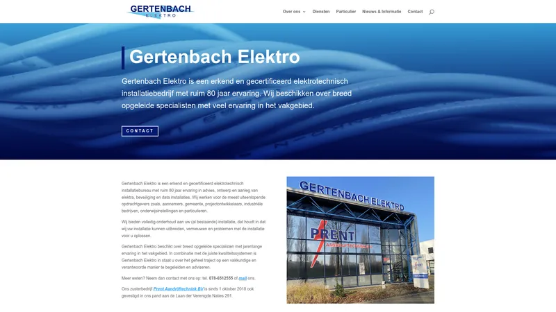 Website van Gertenbach Elektro