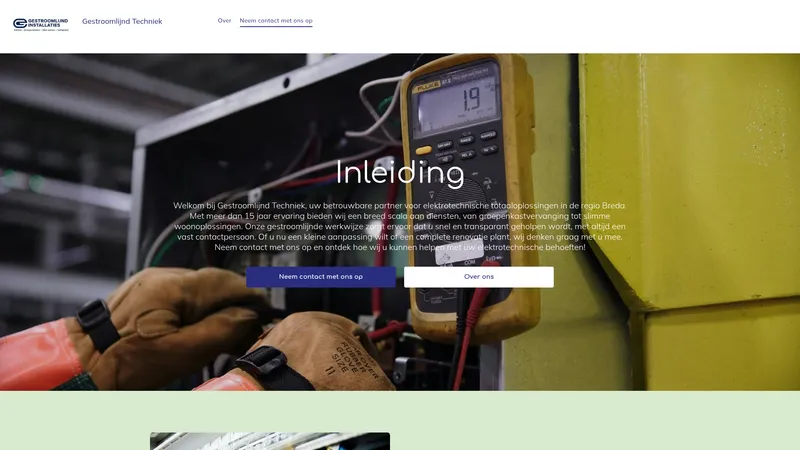 Website van Gestroomlijnd Techniek
