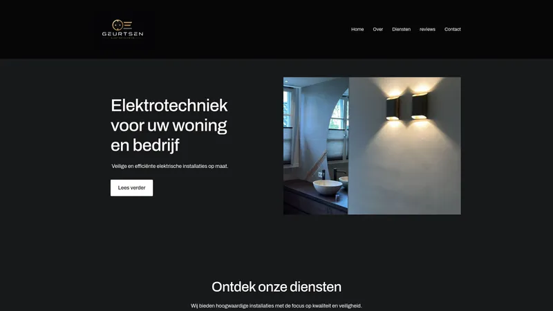 Website van Geurtsen elektrotechniek