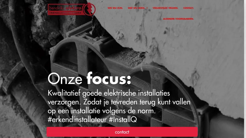 Website van Hendriks Elektro Installatietechniek