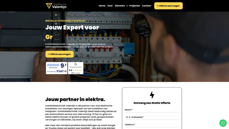 Website van Installatietechniek Valentijn ⚡