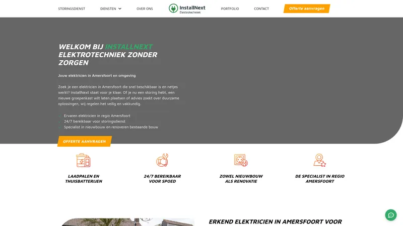 Website van InstallNext | Elektricien Amersfoort⚡