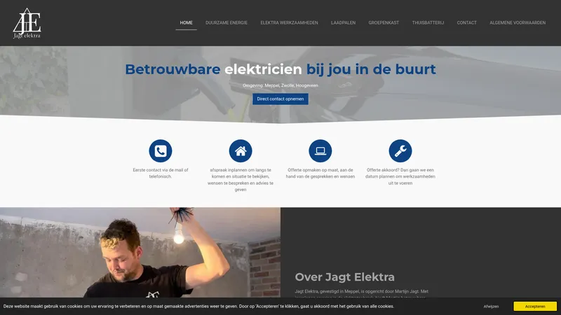 Website van Jagt Elektra