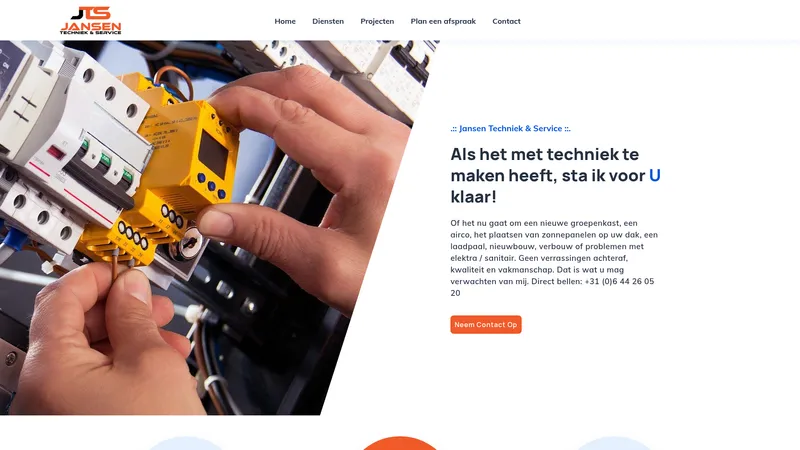 Website van Jansen Techniek en Service
