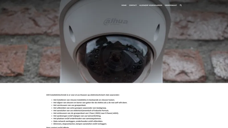 Website van JCR installatietechniek