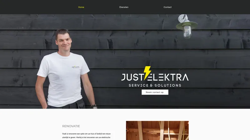 Website van Just Elektra