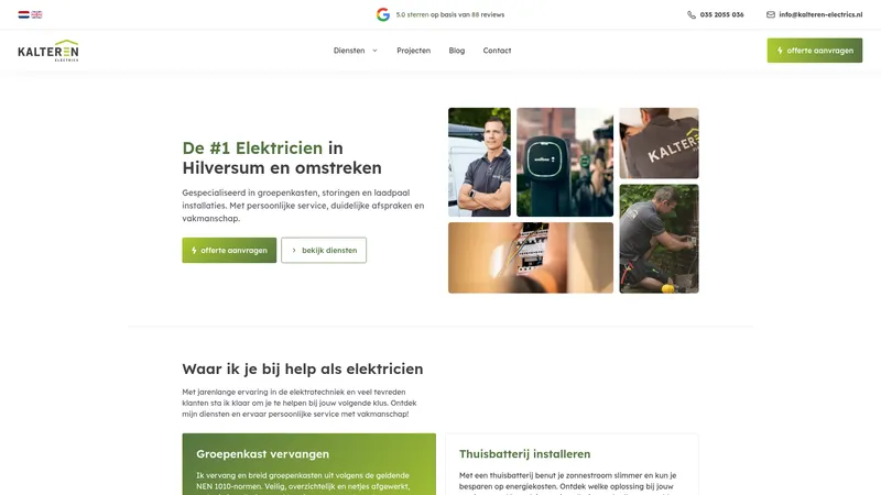 Website van Kalteren Electrics
