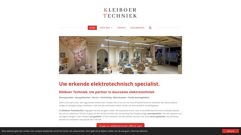 Website van Kleiboer Techniek B.V.