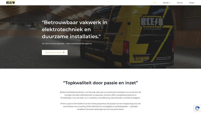Website van Klein Installatietechniek