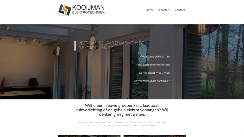 Website van Kooijman Elektrotechniek