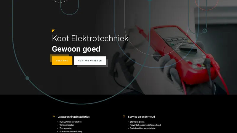 Website van Koot-elektrotechniek